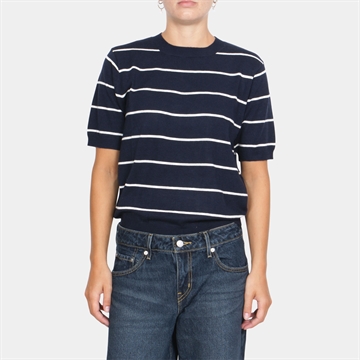 Grunt Ferro s/s Bas Knit Stripe Navy